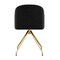 Martha Stewart Sora Upholstered Stationary Office Chair in Black/Polished Brass CH-222119-BK-GLD-MS - alternate 3